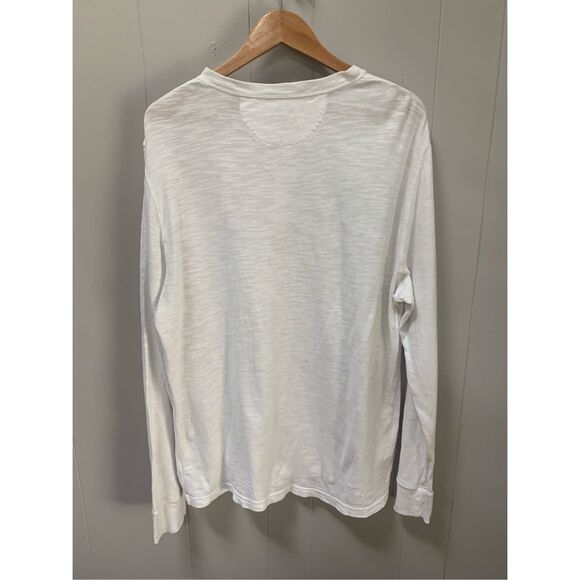 Faherty Men's White Henley Shirt 100% Cotton Long Sleeve Soft Knit XL - Picture 4 of 10